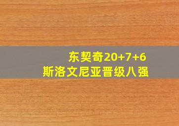 东契奇20+7+6 斯洛文尼亚晋级八强